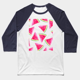 Watercolor watermelon random pattern Baseball T-Shirt